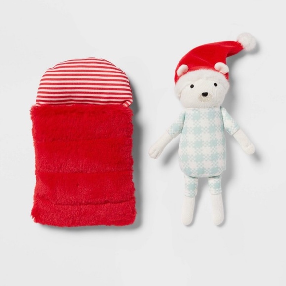 Pillowfort Polar Bear Mini Plush with Sleeping Bag - Picture 2 of 11